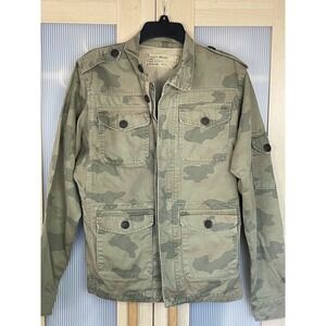 Lucky Brand Camouflage Jacket Green Women Sz S Military Utility Y2K Fall Casual